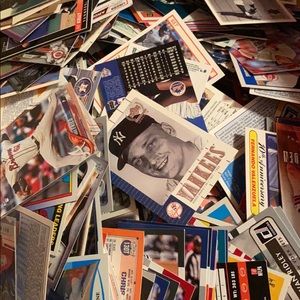 100+ baseball and football cards